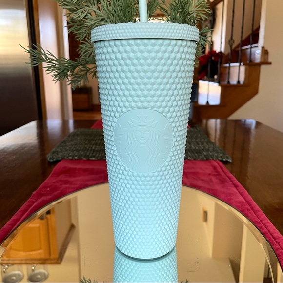 βοΈStarbucks Holiday Mint Green Studded cold Cup